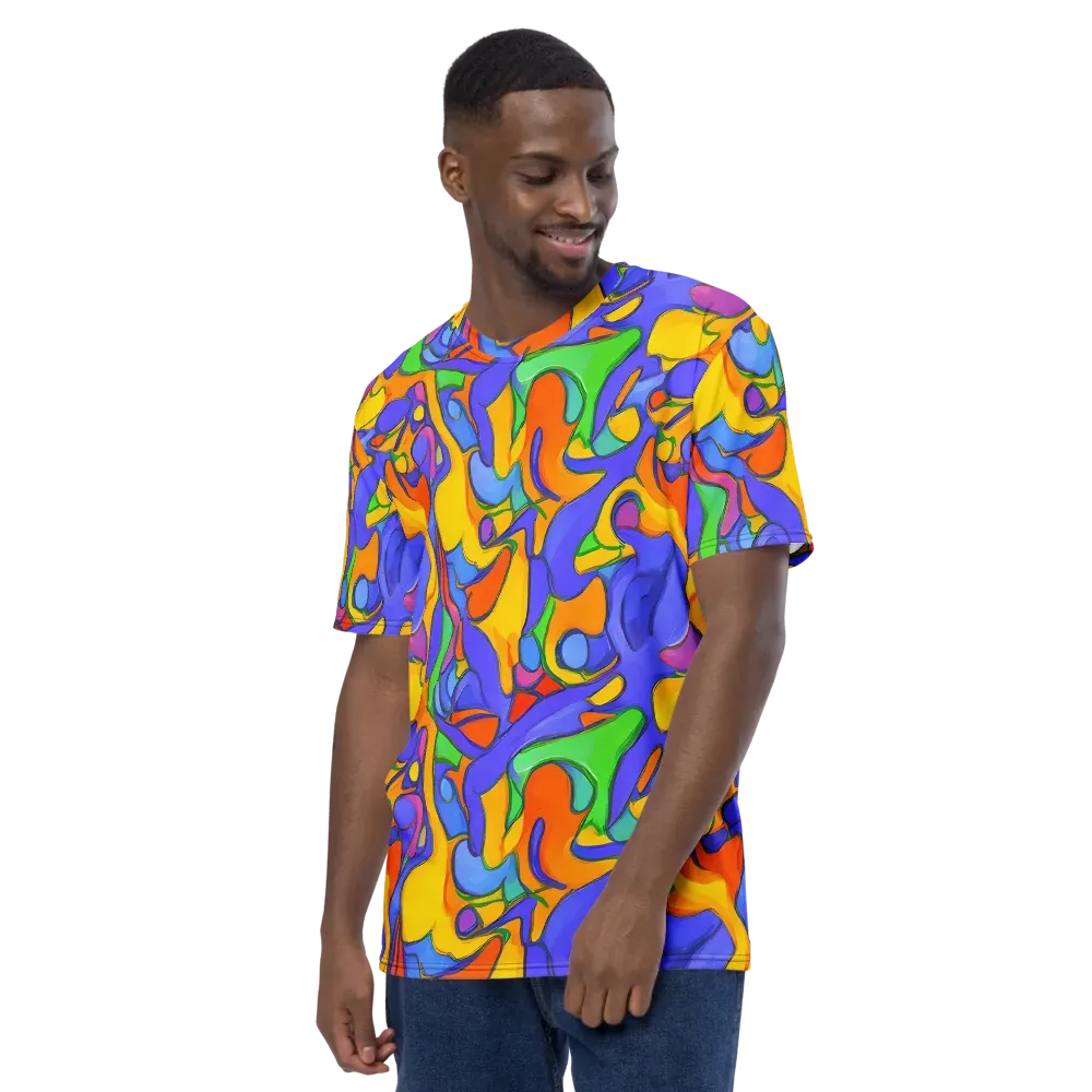 Joffe Swirl on Men's Crew Neck T-Shirt — Left