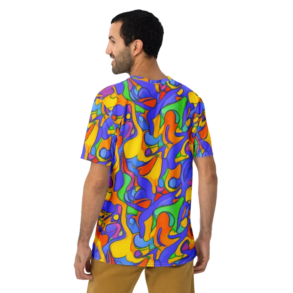 Joffe Swirl on Men's Crew Neck T-Shirt — Back