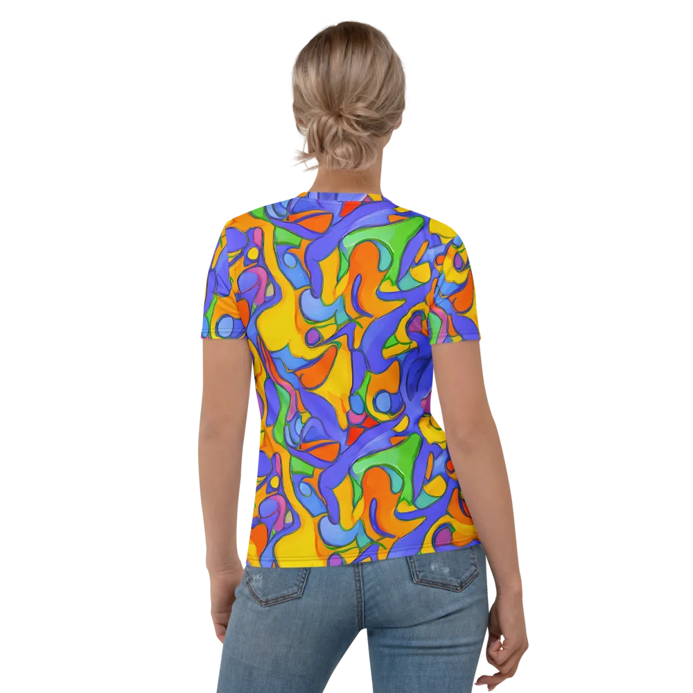 Joffe Swirl on Women's Crew Neck T-Shirt — Back