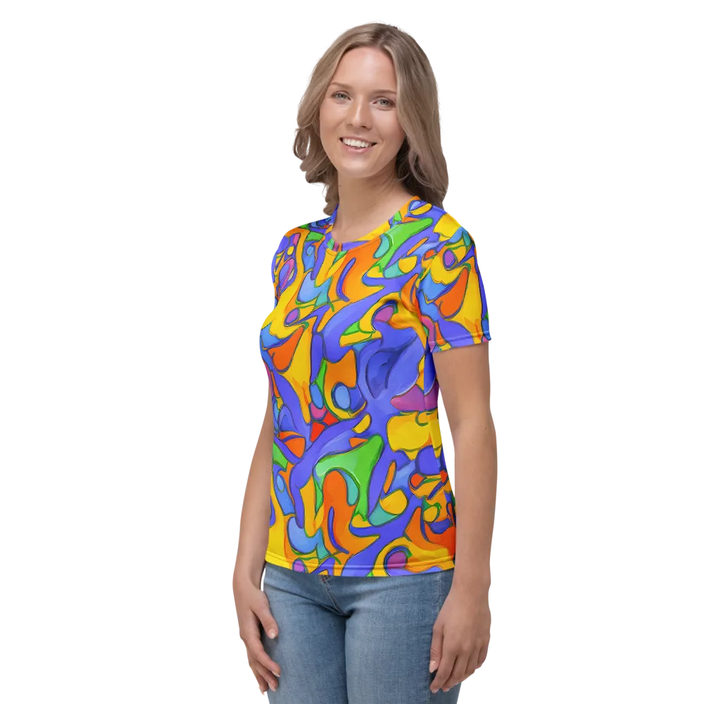Joffe Swirl on Women's Crew Neck T-Shirt — Left