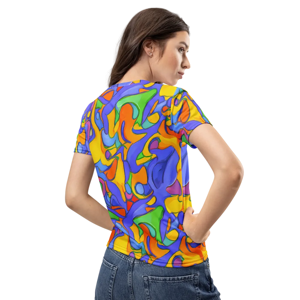 Joffe Swirl on Women's Crew Neck T-Shirt — Back