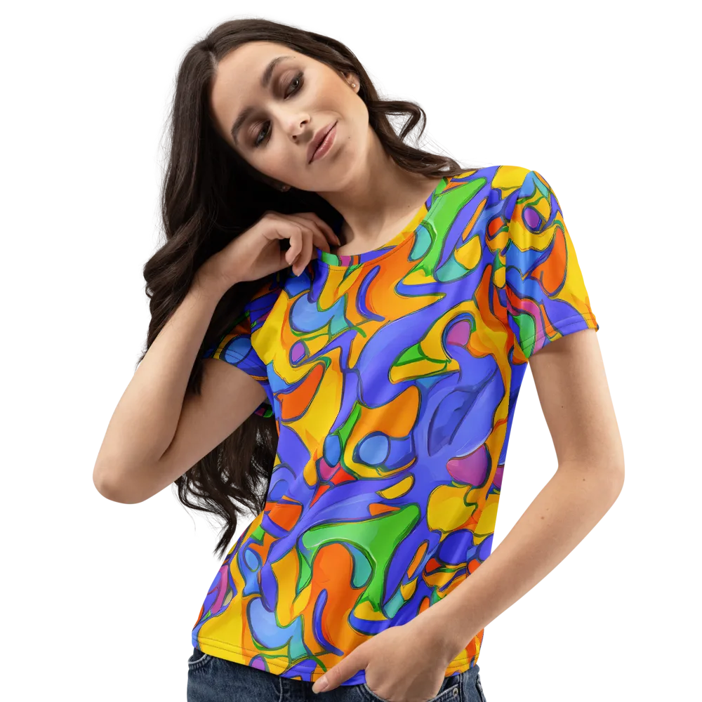 Joffe Swirl on Women's Crew Neck T-Shirt — Left Front