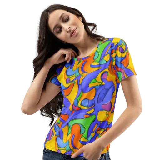 Joffe Swirl on a Women's Crew Neck T-Shirt