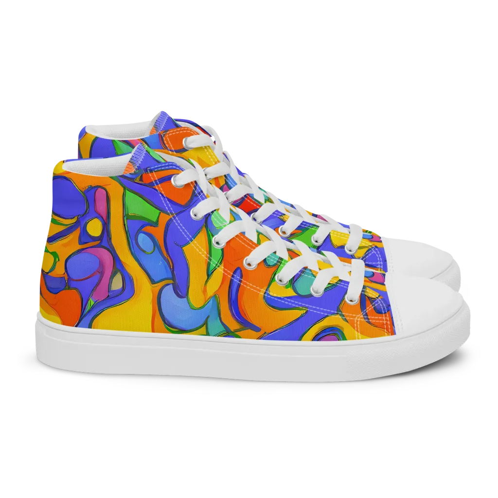 Joffe Swirl on Women's High Top Canvas Shoes — Right