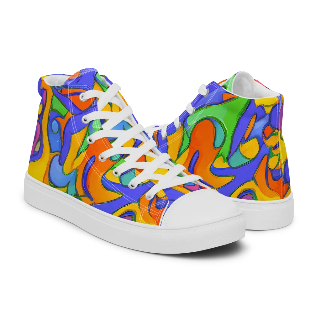 Joffe Swirl on Women's High Top Canvas Shoes — Right