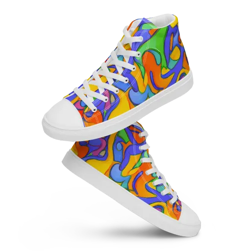 Joffe Swirl on a Women's High Top Canvas Shoes