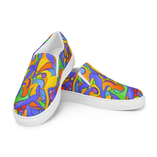 Joffe Swirl on a Men's Slip-On Canvas Shoes