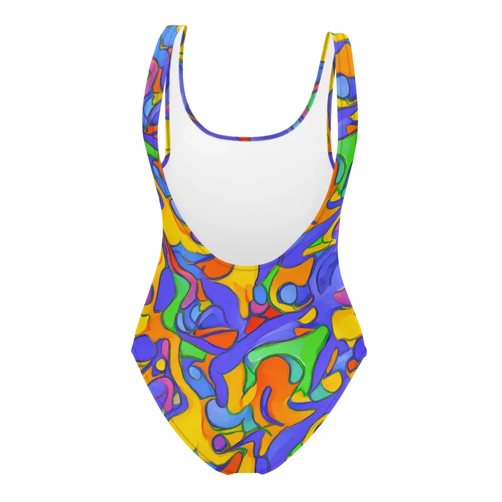 Joffe Swirl on One-Piece Swimsuit — Back