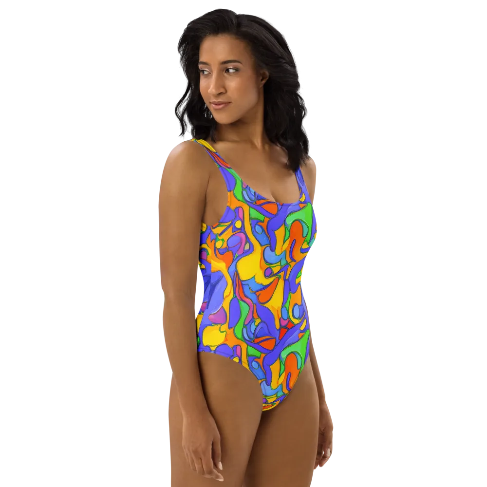 Joffe Swirl on One-Piece Swimsuit — Right