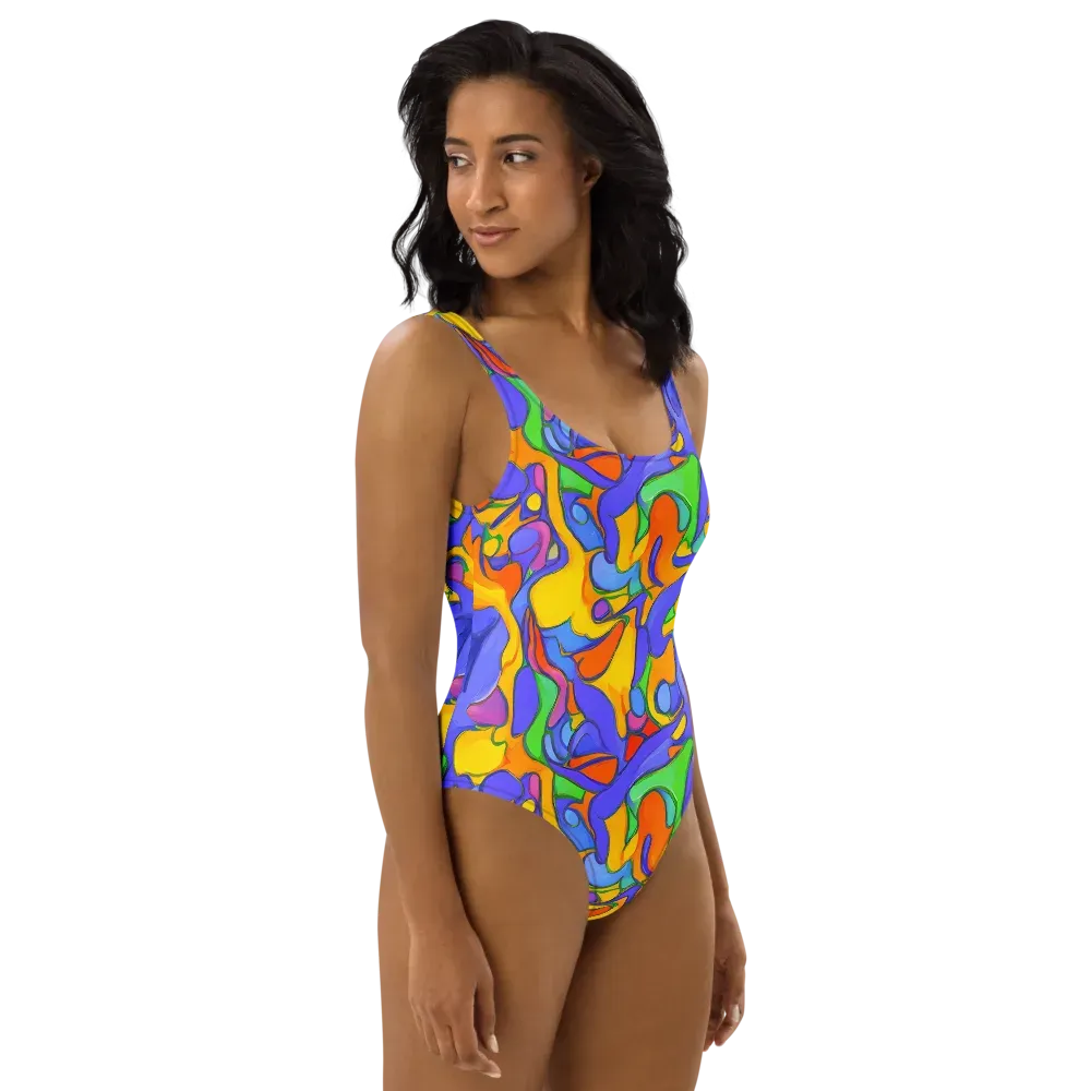 Joffe Swirl on One-Piece Swimsuit — Right