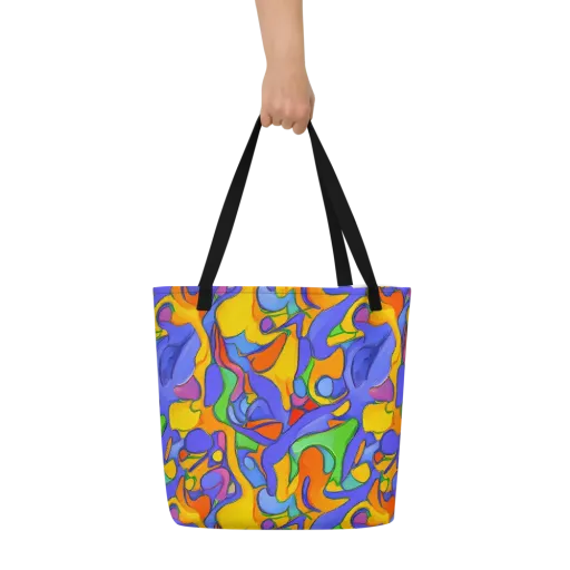 Joffe Swirl on a Large Tote Bag W/ Pocket
