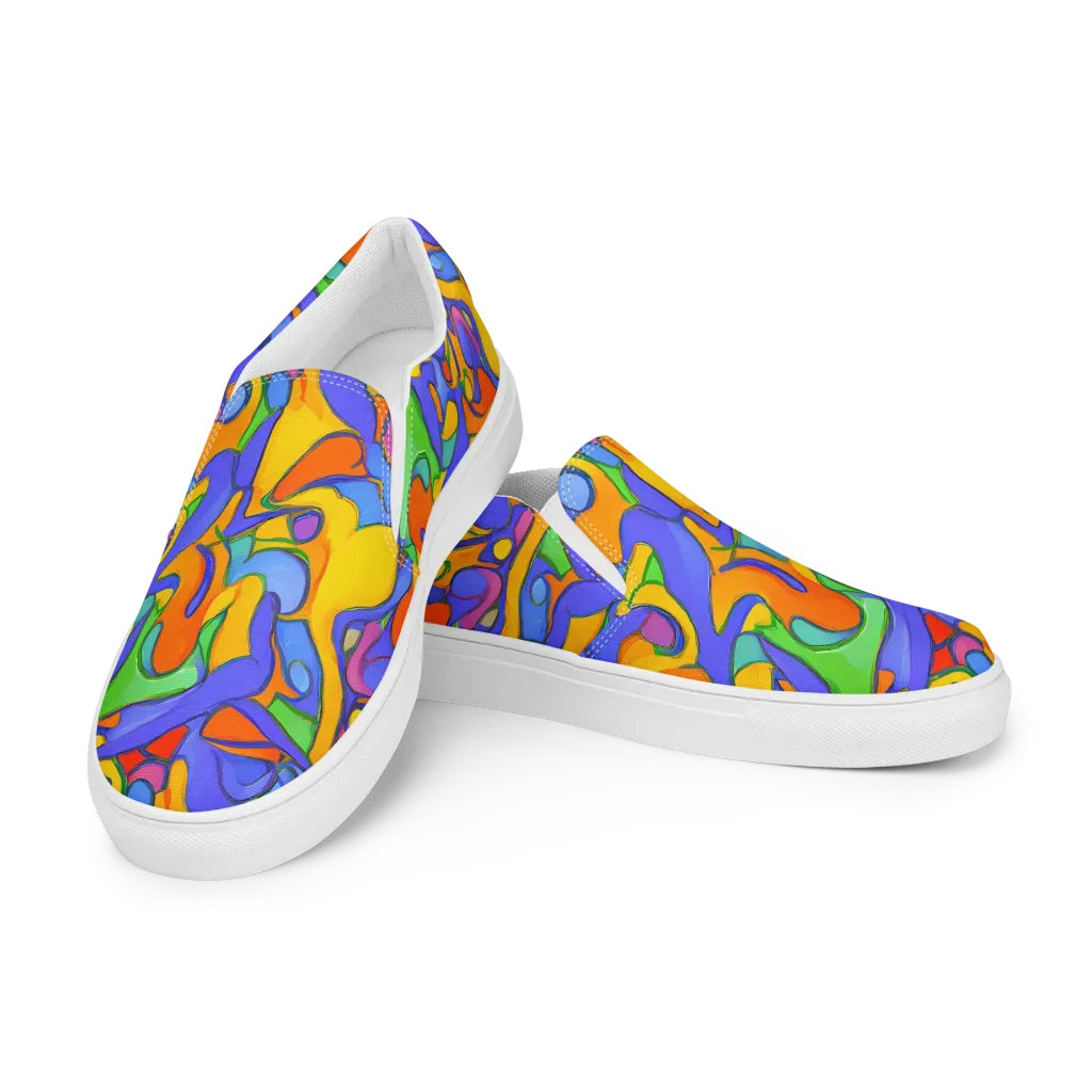 Joffe Swirl on Women's Slip-On Canvas Shoes — Left Front