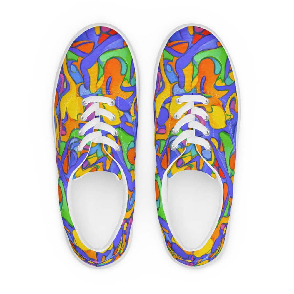 Joffe Swirl on Men's Lace-Up Canvas Shoes — Front