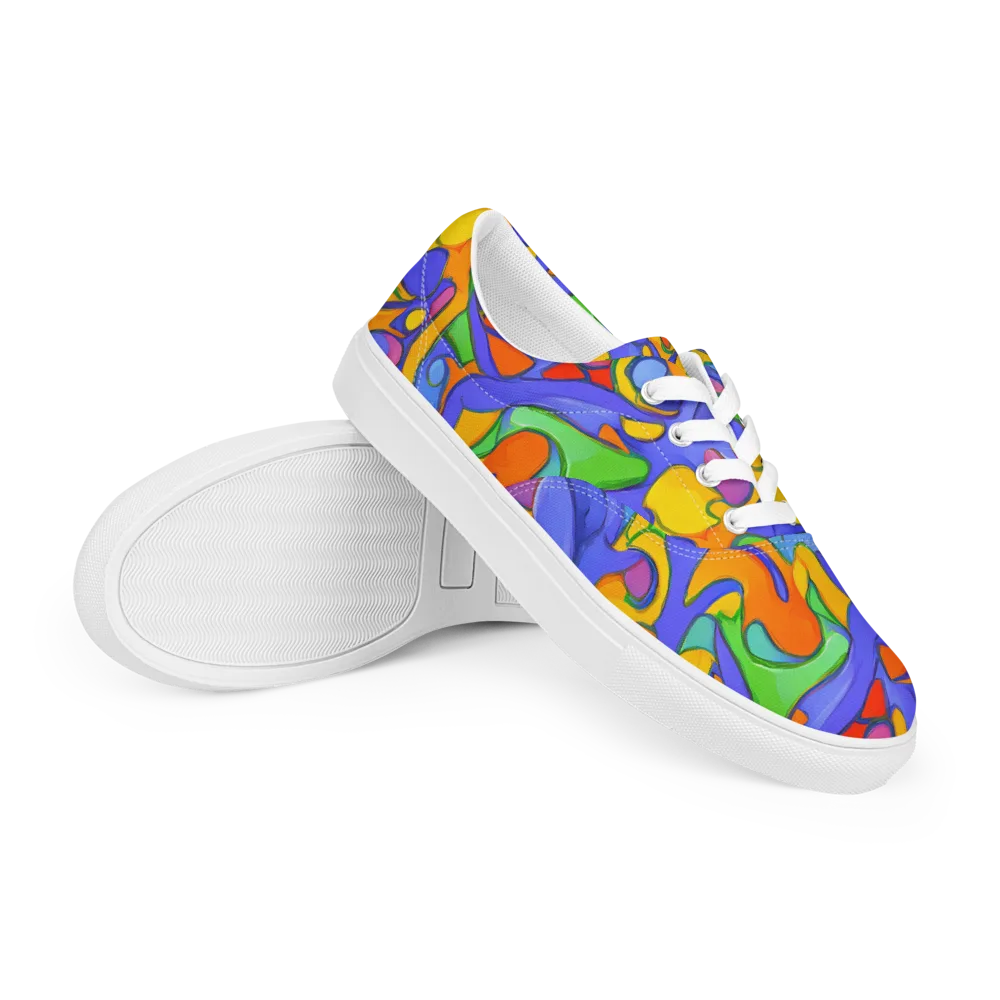 Joffe Swirl on Men's Lace-Up Canvas Shoes — Right Front