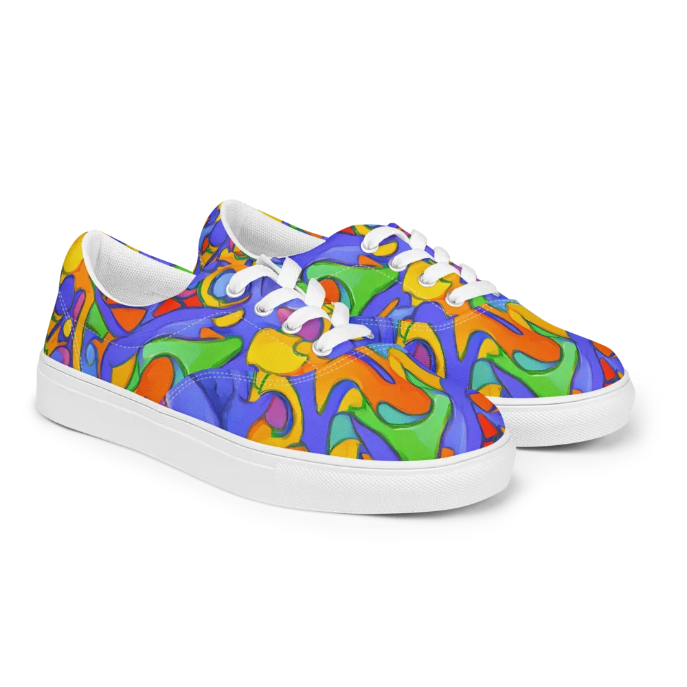 Joffe Swirl on Men's Lace-Up Canvas Shoes — Right Front
