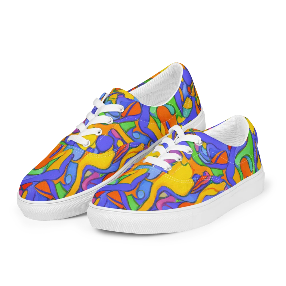 Joffe Swirl on Men's Lace-Up Canvas Shoes — Left Front