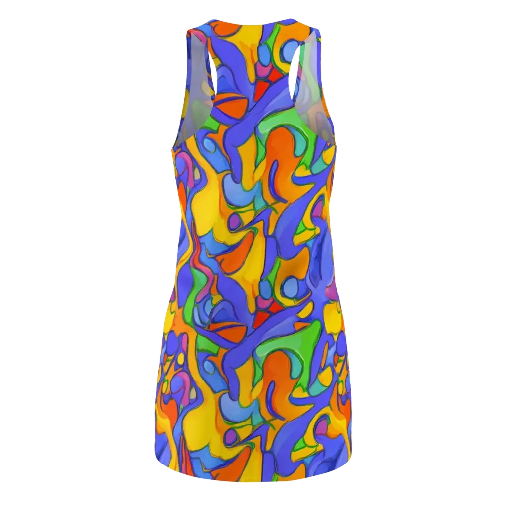 Joffe Swirl on Racerback Dress — Back