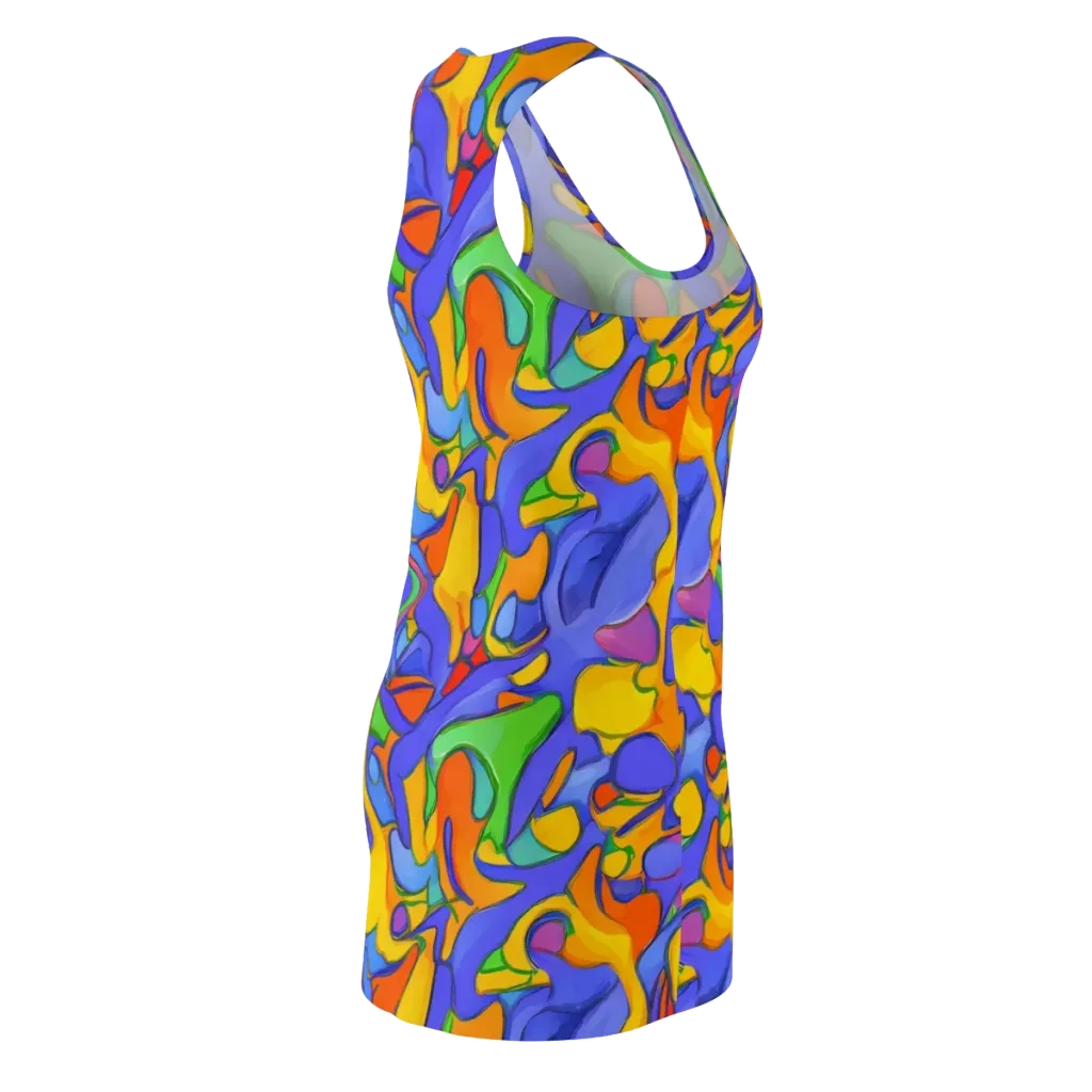 Joffe Swirl on Racerback Dress — Back Side