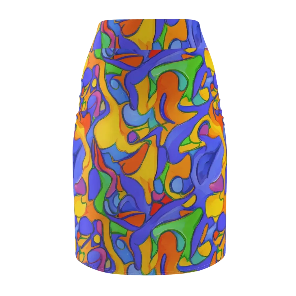 Joffe Swirl on Pencil Skirt — Back