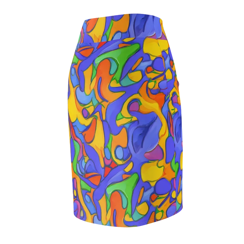 Joffe Swirl on Pencil Skirt — Back Side