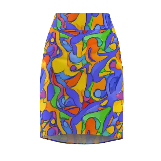 Joffe Swirl on a Pencil Skirt