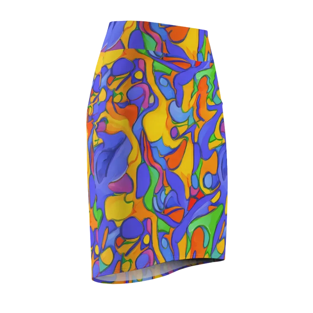 Joffe Swirl on Pencil Skirt — Front Side