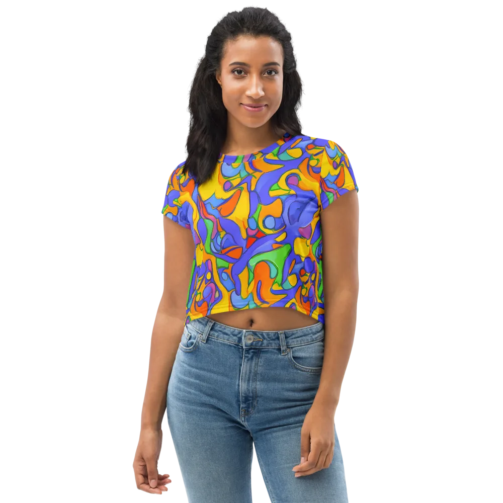 Joffe Swirl on Crop Tee — Front