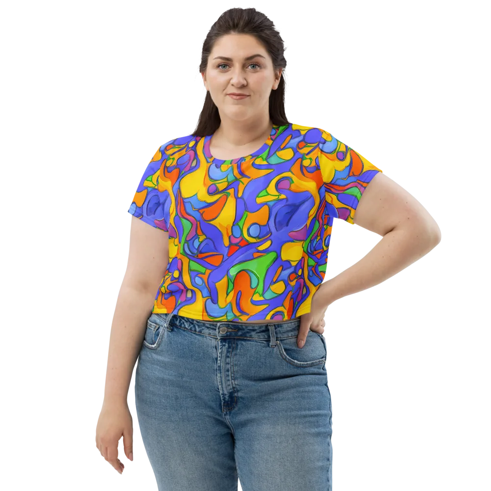 Joffe Swirl on Crop Tee — Front