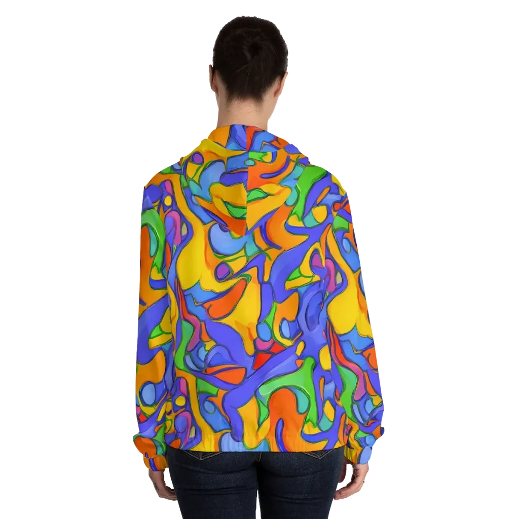 Joffe Swirl on Women's Full-Zip Hoodie — Back On Person