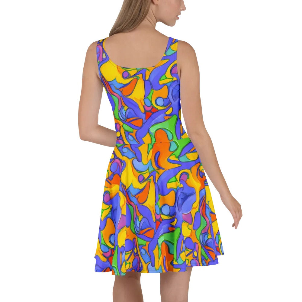 Joffe Swirl on Skater Dress — Back