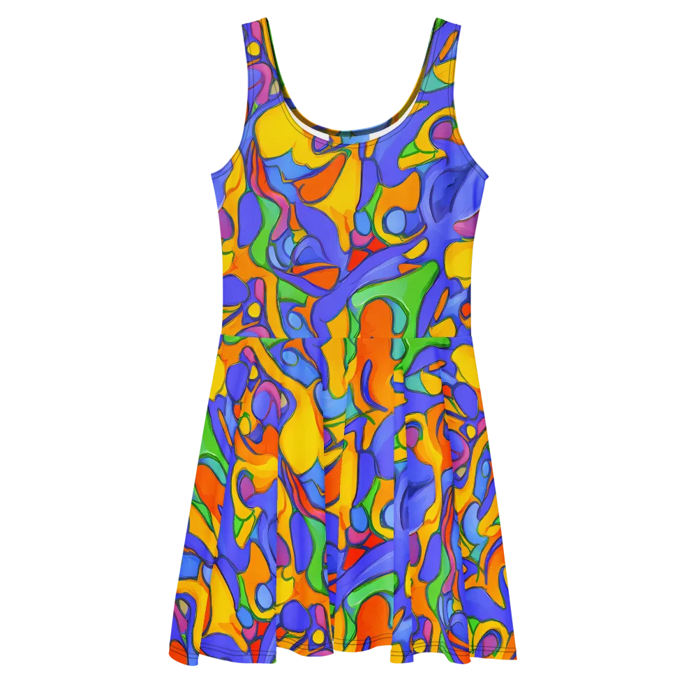 Joffe Swirl on Skater Dress — Front