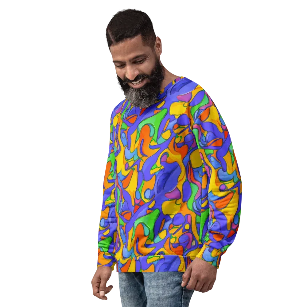 Joffe Swirl on Sweatshirt — Left Front