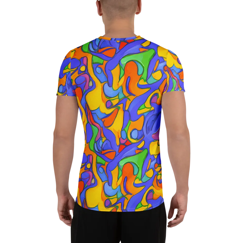Joffe Swirl on Men's Athletic T-Shirt — Back