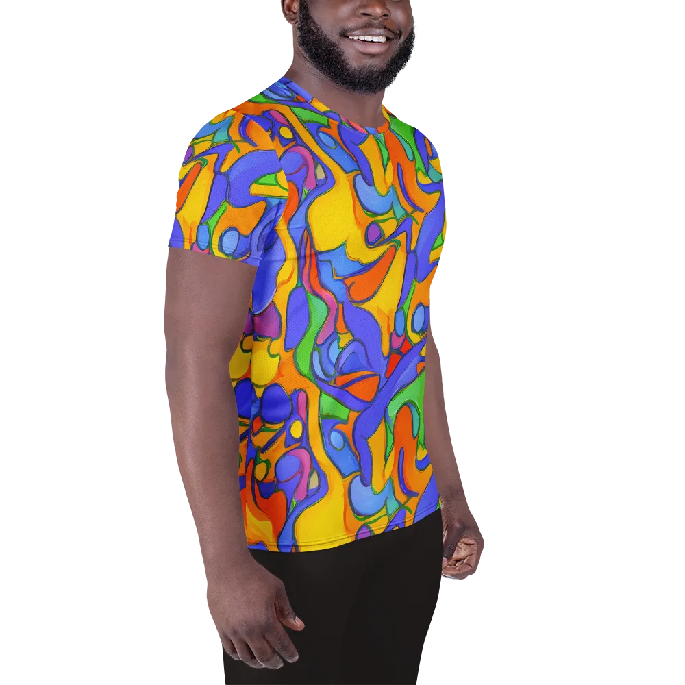 Joffe Swirl on Men's Athletic T-Shirt — Right
