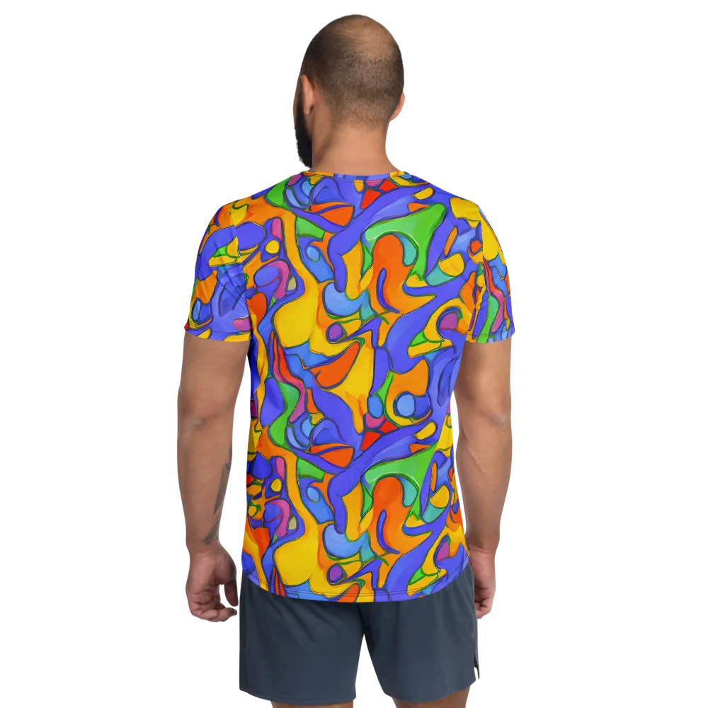 Joffe Swirl on Men's Athletic T-Shirt — Back