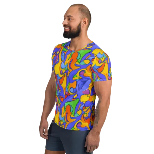 Joffe Swirl on a Men's Athletic T-Shirt