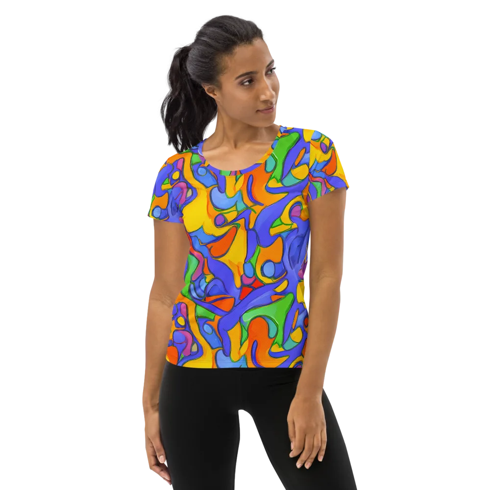 Joffe Swirl on Women's Athletic T-Shirt — Front