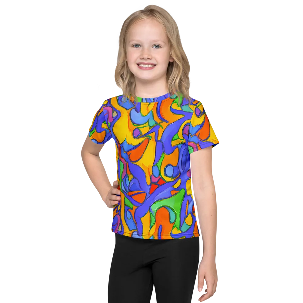 Joffe Swirl on Kids Crew Neck T-Shirt — Front