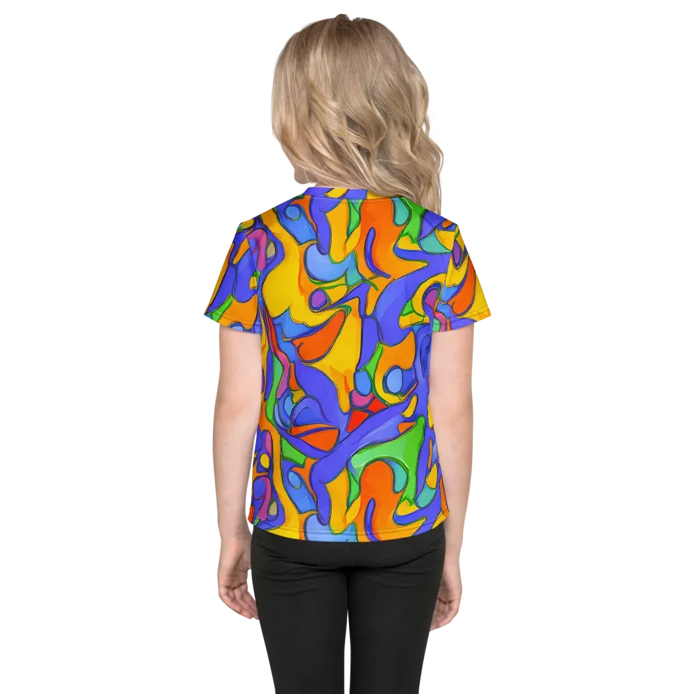 Joffe Swirl on Kids Crew Neck T-Shirt — Back