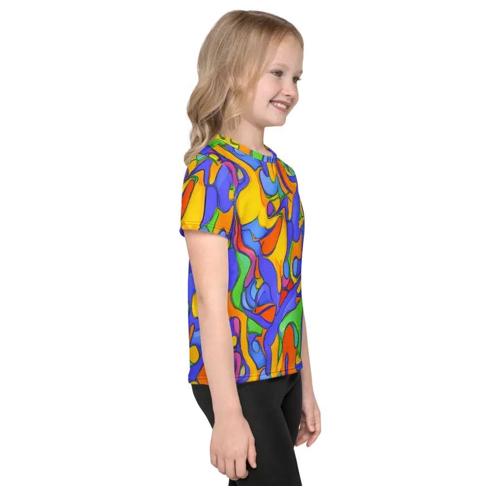 Joffe Swirl on Kids Crew Neck T-Shirt — Right