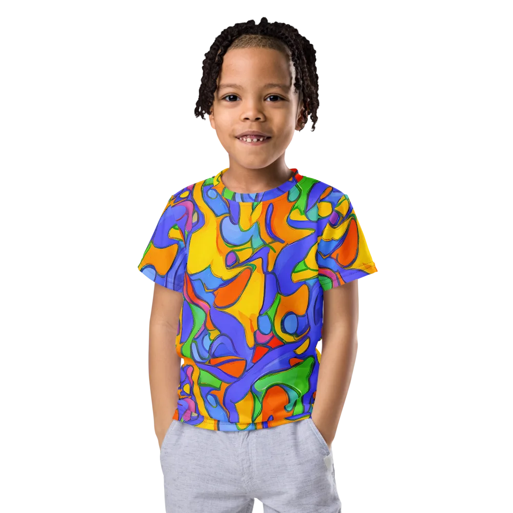 Joffe Swirl on Kids Crew Neck T-Shirt — Front