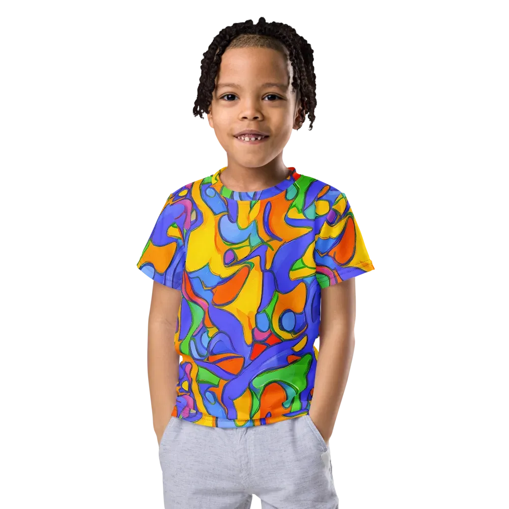 Joffe Swirl on Kids Crew Neck T-Shirt — Front