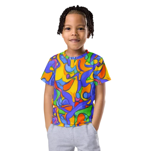 Joffe Swirl on a Kids Crew Neck T-Shirt
