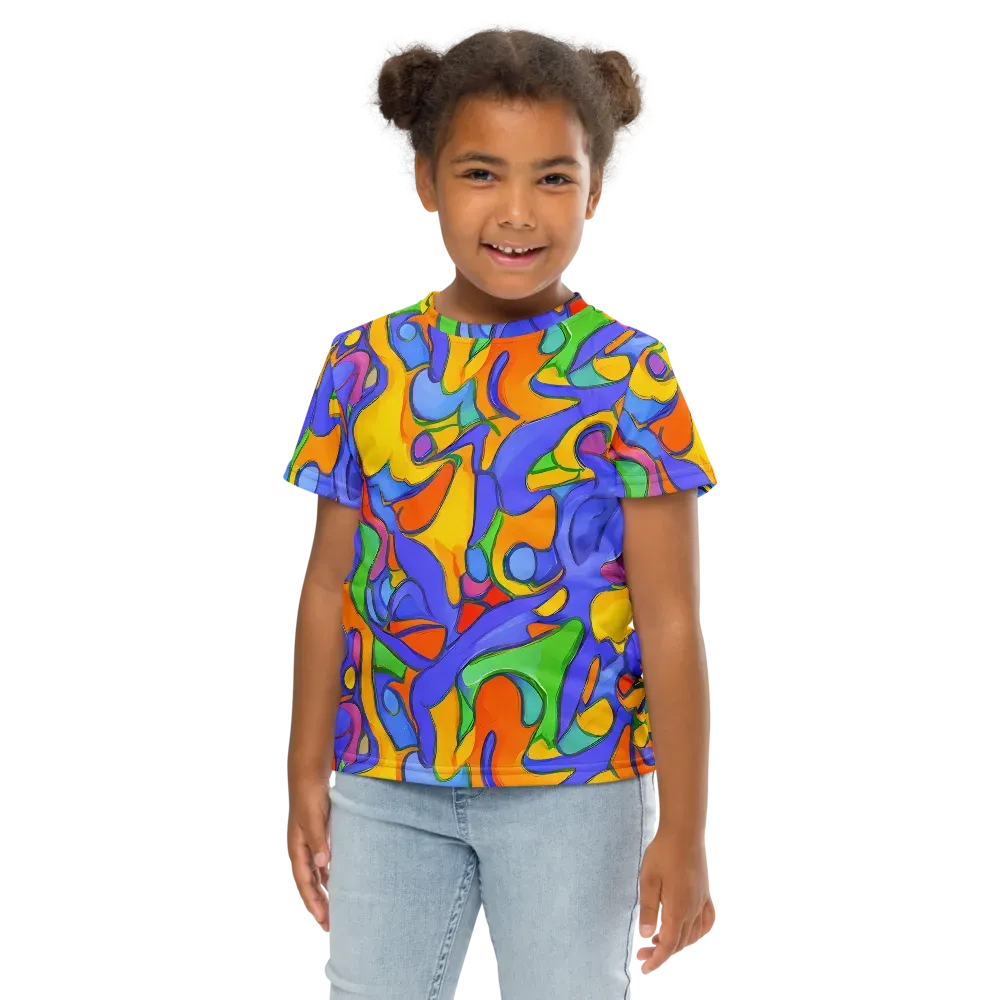 Joffe Swirl on Kids Crew Neck T-Shirt — Front