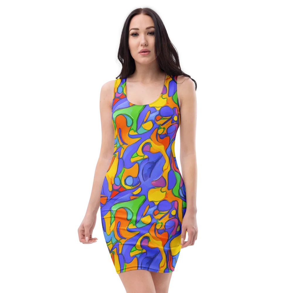 Joffe Swirl on Bodycon Dress — Front