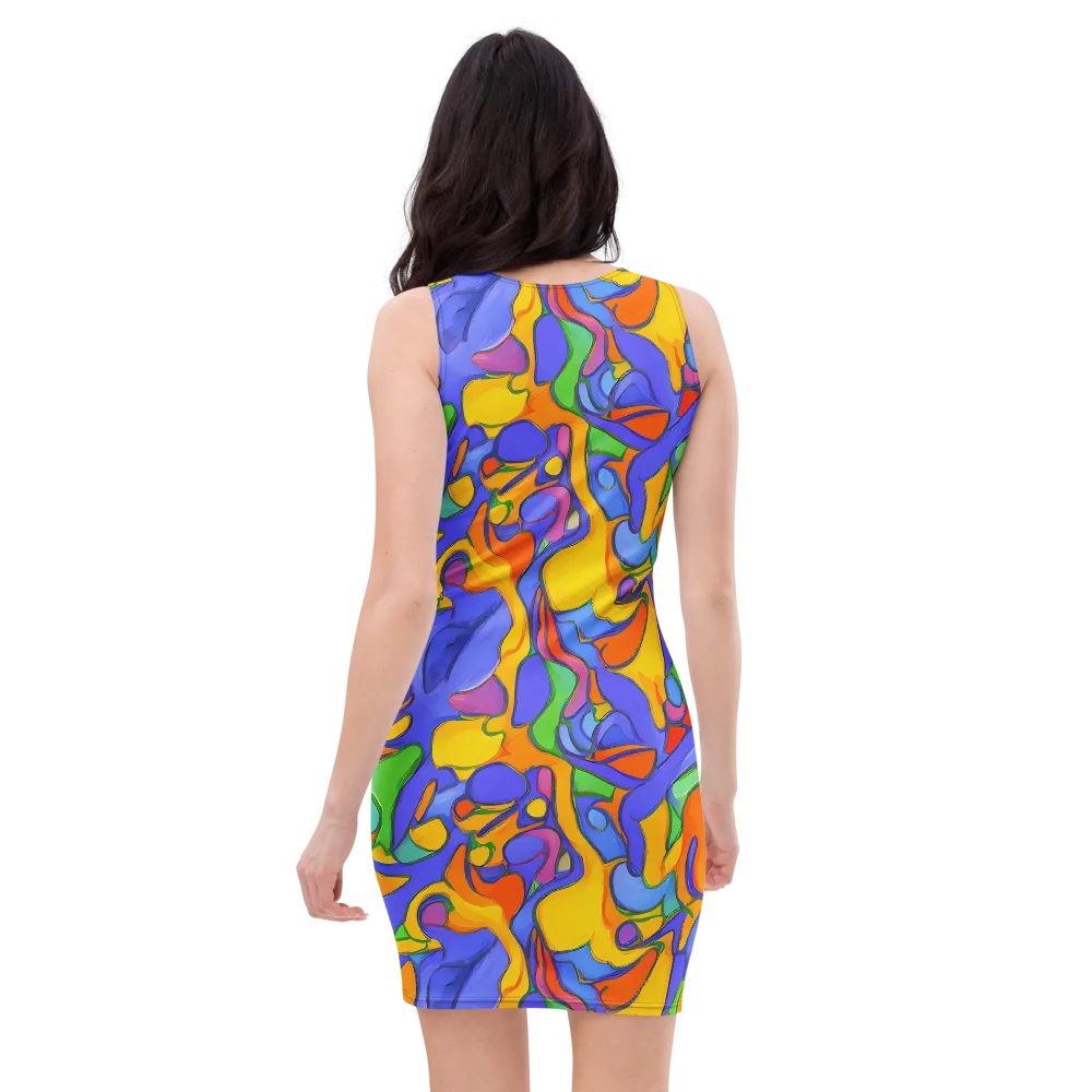 Joffe Swirl on Bodycon Dress — Back