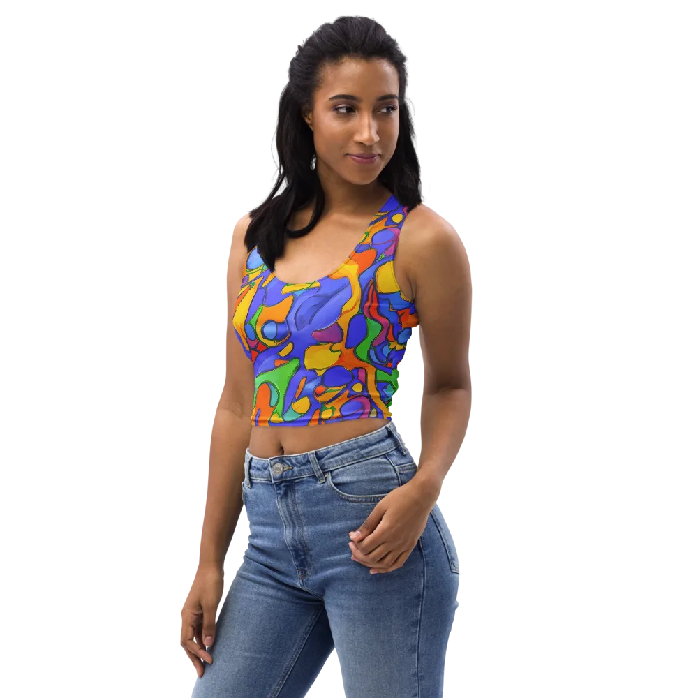 Joffe Swirl on Crop Top — Left Front