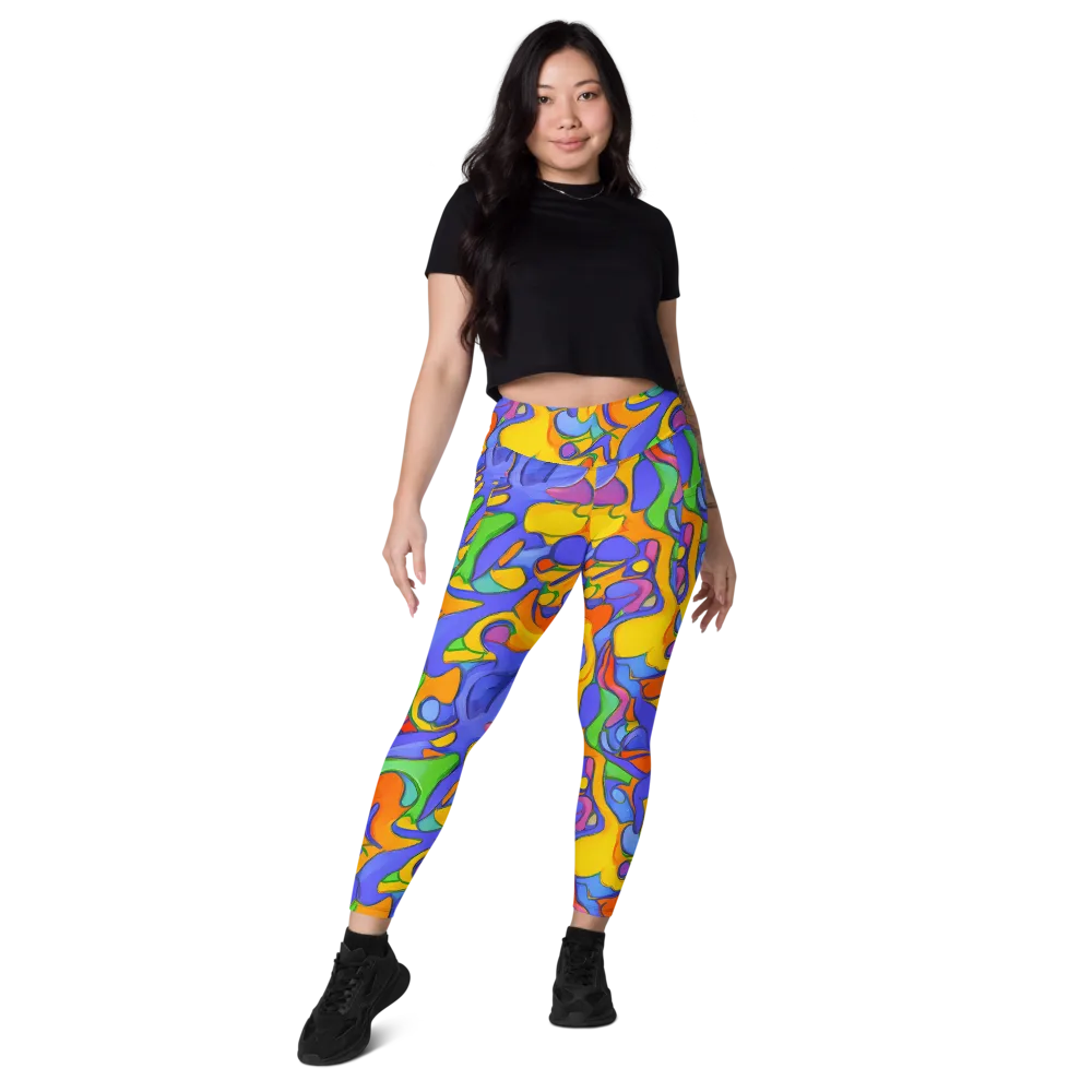 Joffe Swirl on Leggings with Pockets — Front