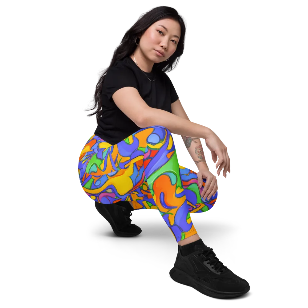 Joffe Swirl on Leggings with Pockets — Right Front