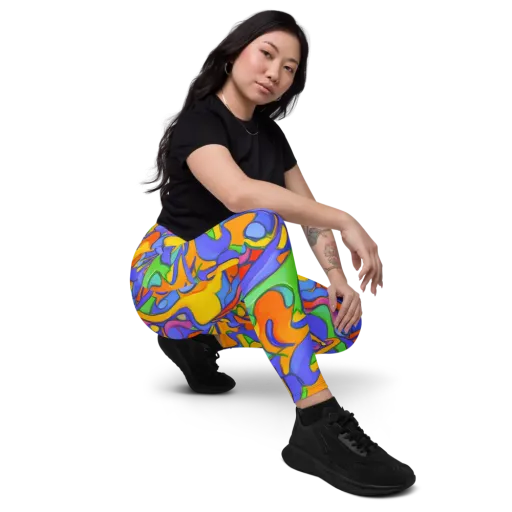 Joffe Swirl on a Leggings with Pockets